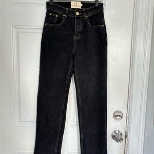 Fashion brand company nap jeans with yellow thread!